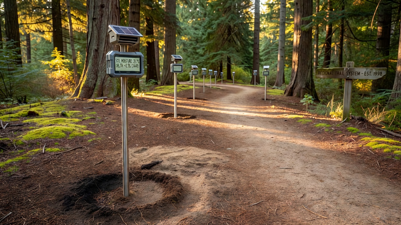 Long-Term Sensor Networks Track Subtle Soil Moisture Changes Across Regional Trail Systems